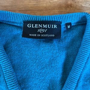 Glenmuir Ladies V Neck Sweater - M- Teal 100% Lambswool